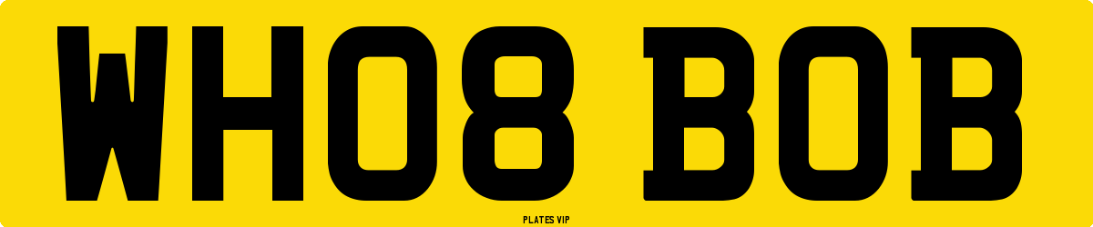 WH08 BOB Number Plate