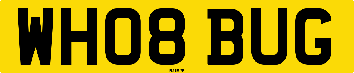 WH08 BUG Number Plate