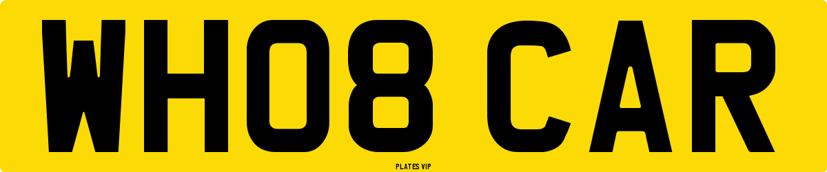 WH08 CAR Number Plate
