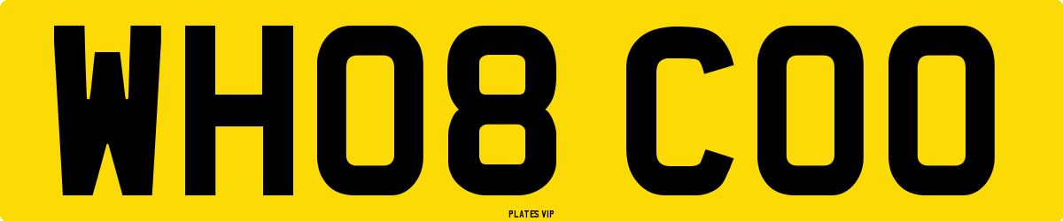 WH08 COO Number Plate