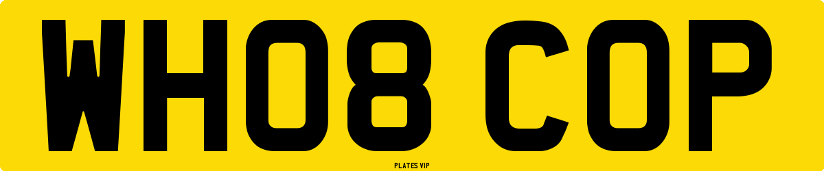WH08 COP Number Plate