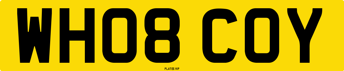 WH08 COY Number Plate