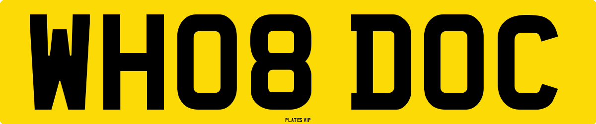 WH08 DOC Number Plate