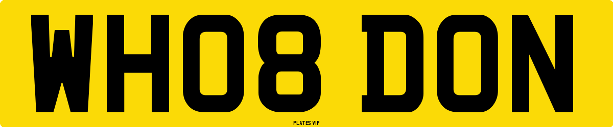 WH08 DON Number Plate