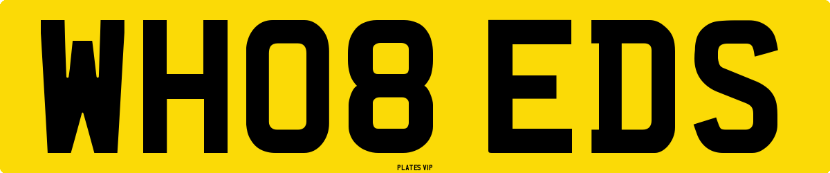 WH08 EDS Number Plate