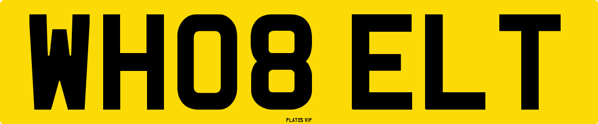 WH08 ELT Number Plate