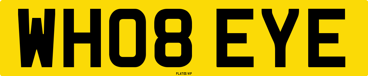 WH08 EYE Number Plate