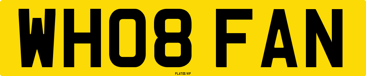WH08 FAN Number Plate