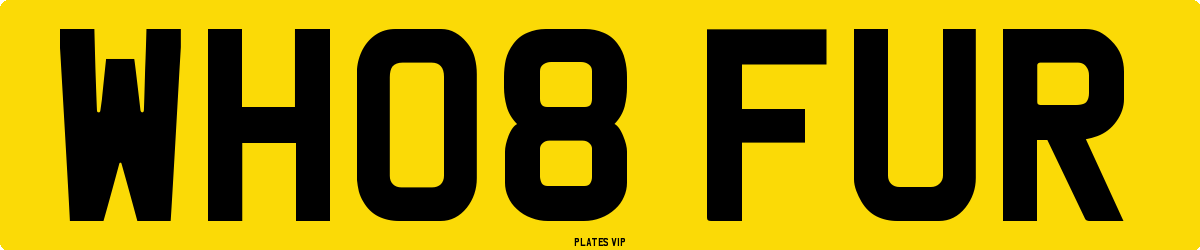 WH08 FUR Number Plate