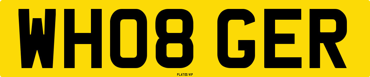 WH08 GER Number Plate
