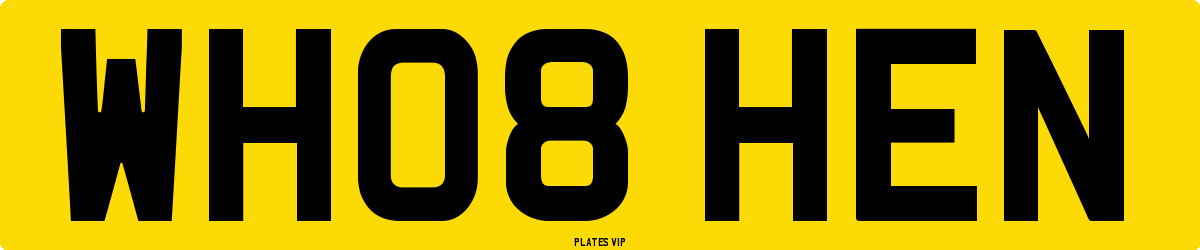 WH08 HEN Number Plate