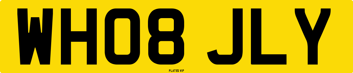 WH08 JLY Number Plate