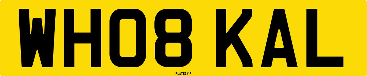 WH08 KAL Number Plate