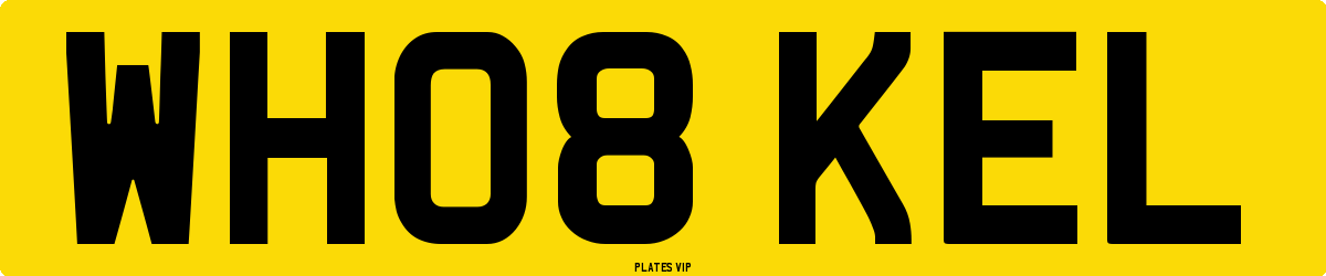WH08 KEL Number Plate