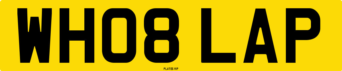 WH08 LAP Number Plate