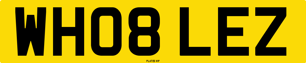WH08 LEZ Number Plate