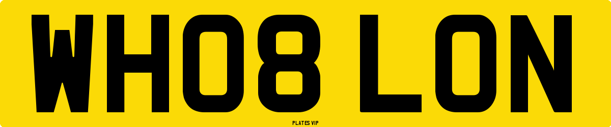 WH08 LON Number Plate