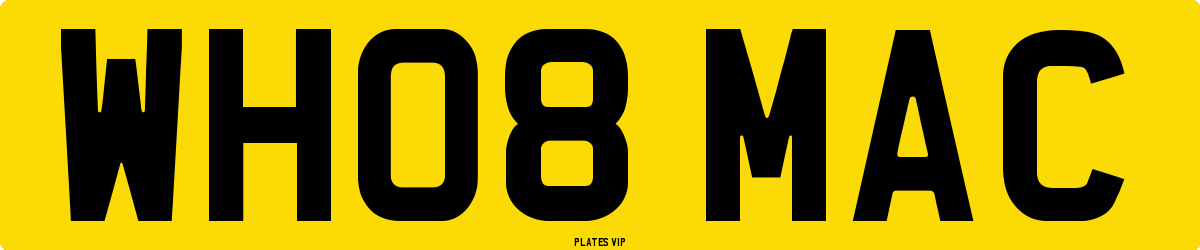 WH08 MAC Number Plate
