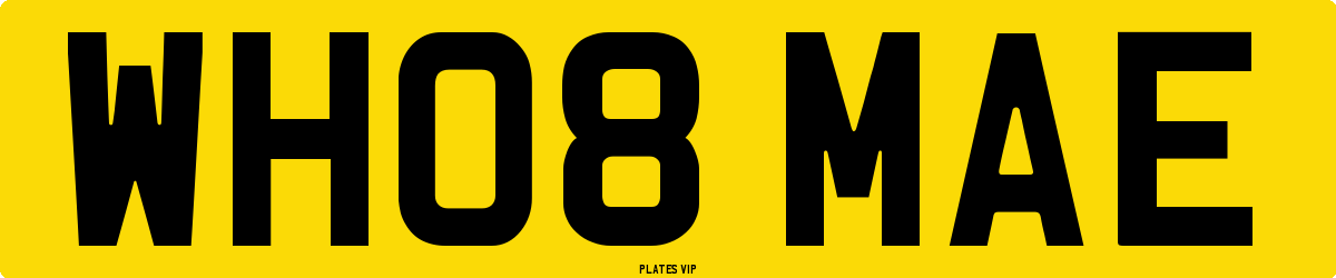 WH08 MAE Number Plate