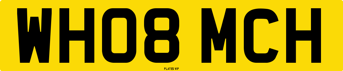 WH08 MCH Number Plate