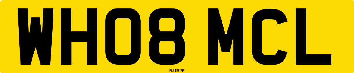 WH08 MCL Number Plate
