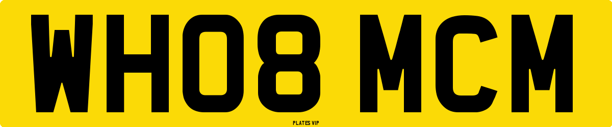 WH08 MCM Number Plate