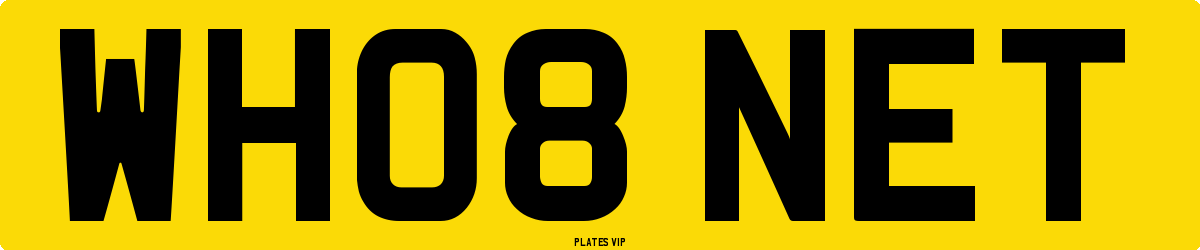 WH08 NET Number Plate