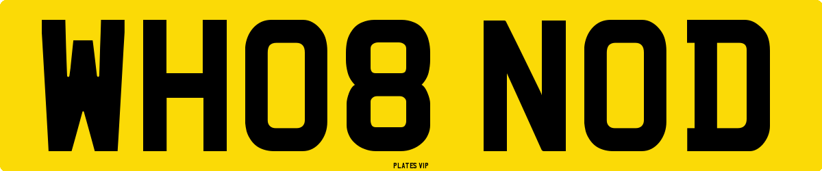 WH08 NOD Number Plate