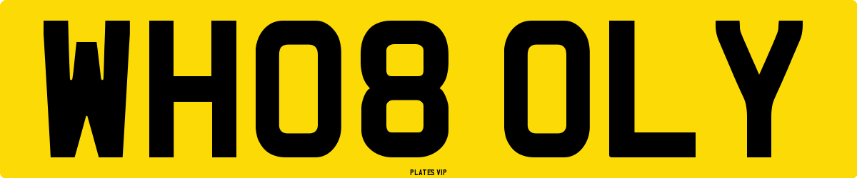 WH08 OLY Number Plate
