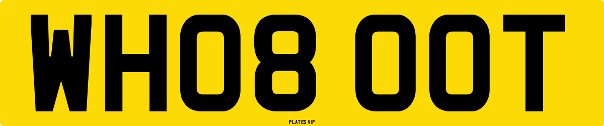 WH08 OOT Number Plate