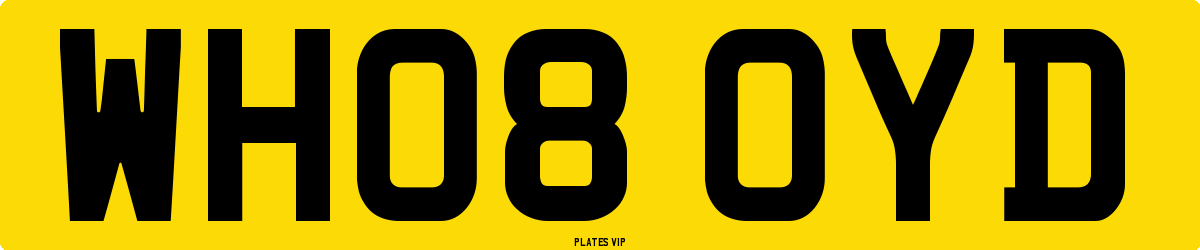 WH08 OYD Number Plate