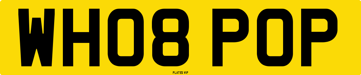 WH08 POP Number Plate