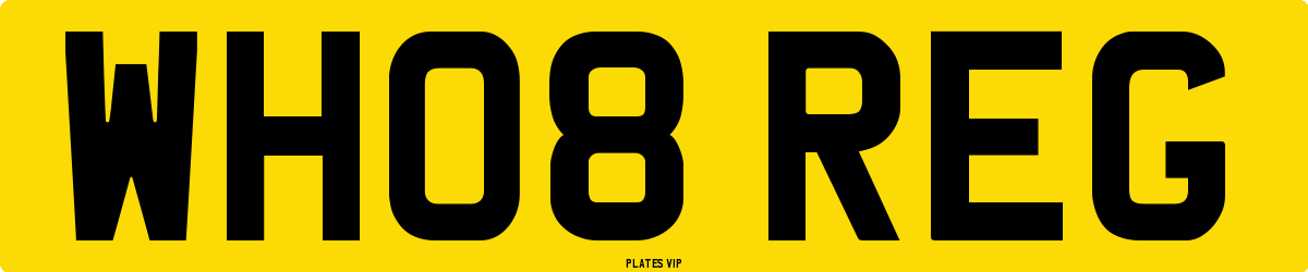 WH08 REG Number Plate