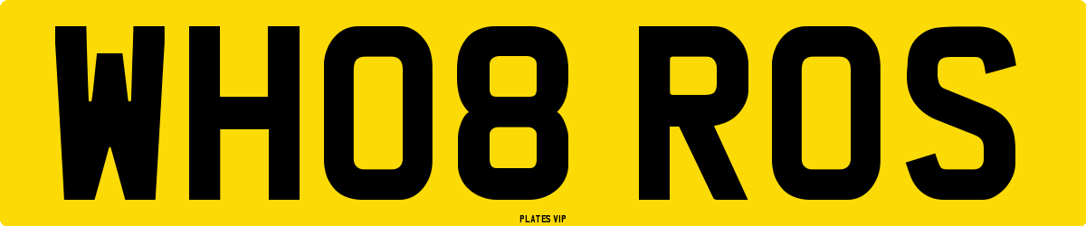 WH08 ROS Number Plate