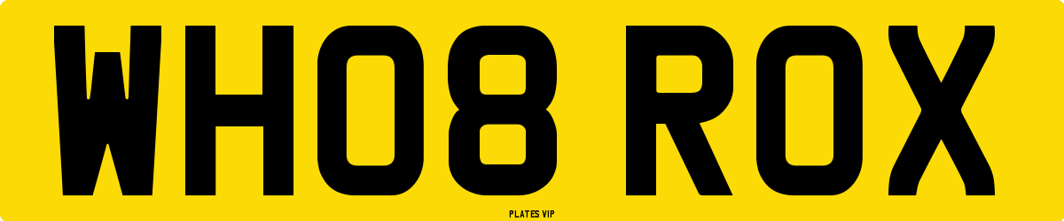 WH08 ROX Number Plate