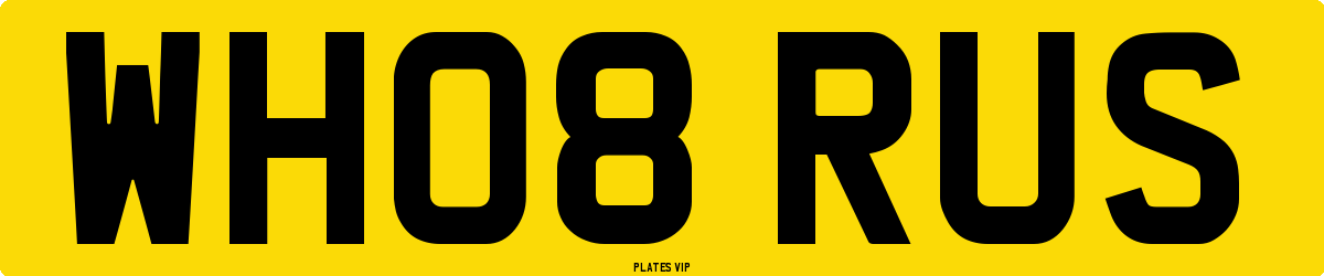 WH08 RUS Number Plate