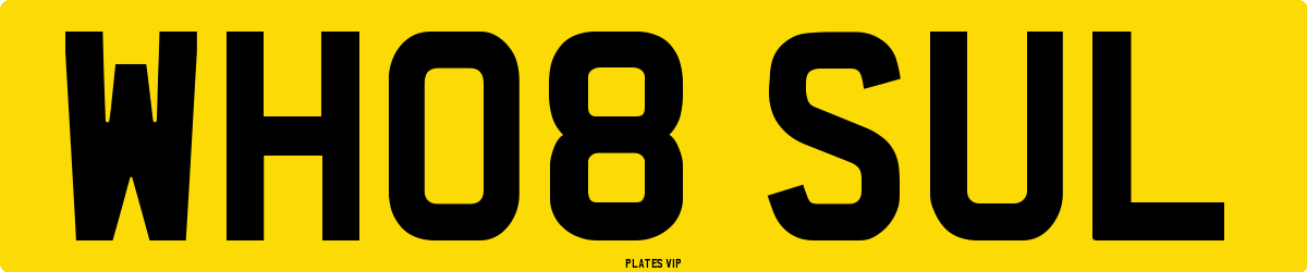 WH08 SUL Number Plate