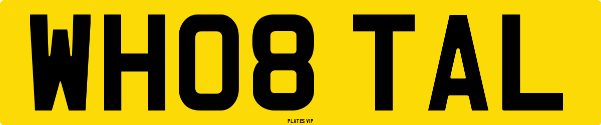 WH08 TAL Number Plate