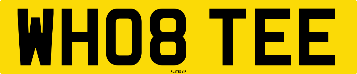 WH08 TEE Number Plate
