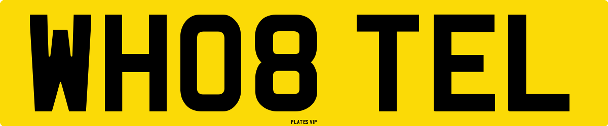 WH08 TEL Number Plate