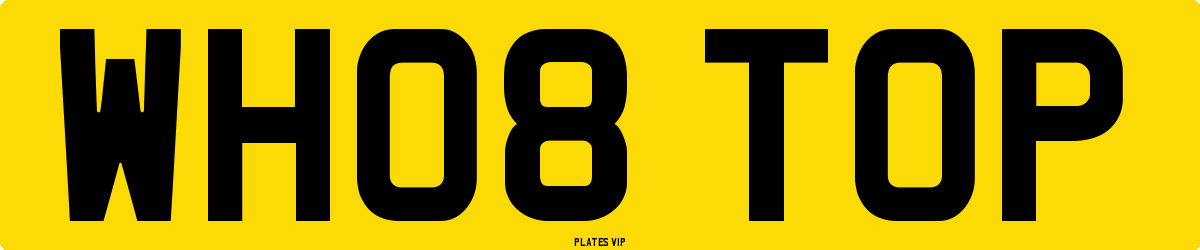 WH08 TOP Number Plate
