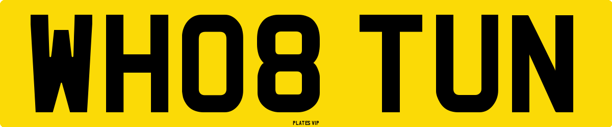 WH08 TUN Number Plate