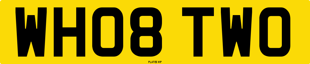 WH08 TWO Number Plate