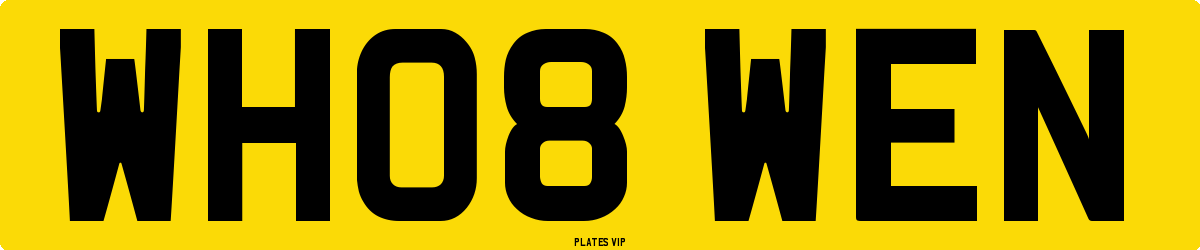 WH08 WEN Number Plate