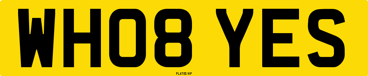 WH08 YES Number Plate