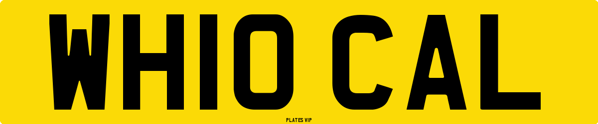 WH10 CAL Number Plate