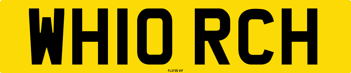 WH10 RCH Number Plate