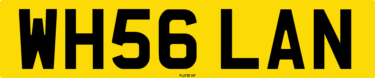 WH56 LAN Number Plate