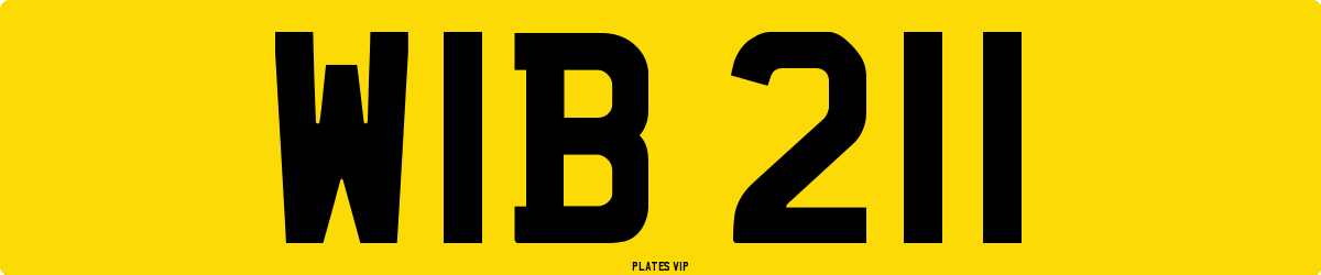 WIB 211 Number Plate