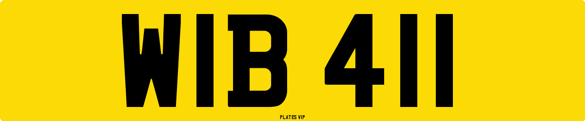 WIB 411 Number Plate
